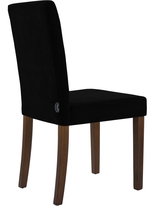 Jedálenská stolička Ina Cord starožitná tmavá, čierna