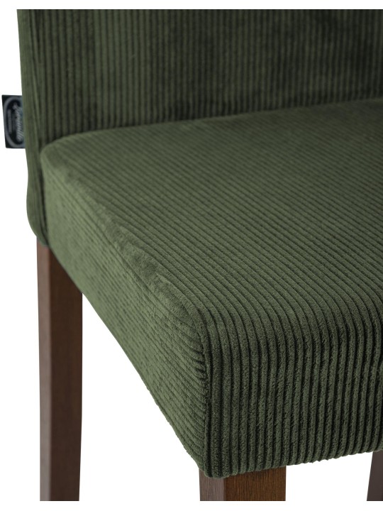 Jedálenská stolička Ina Cord starožitná tmavá, zelená