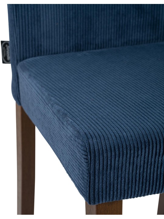 Jedálenská stolička Ina Cord starožitná tmavá, modrá