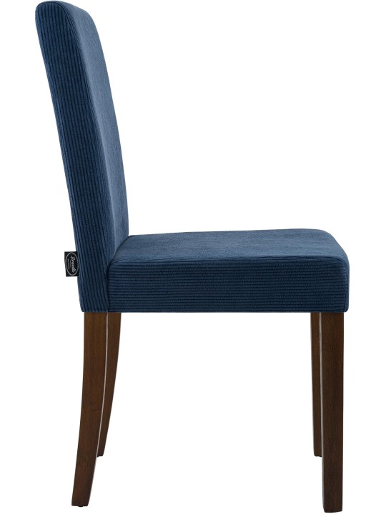 Jedálenská stolička Ina Cord starožitná tmavá, modrá