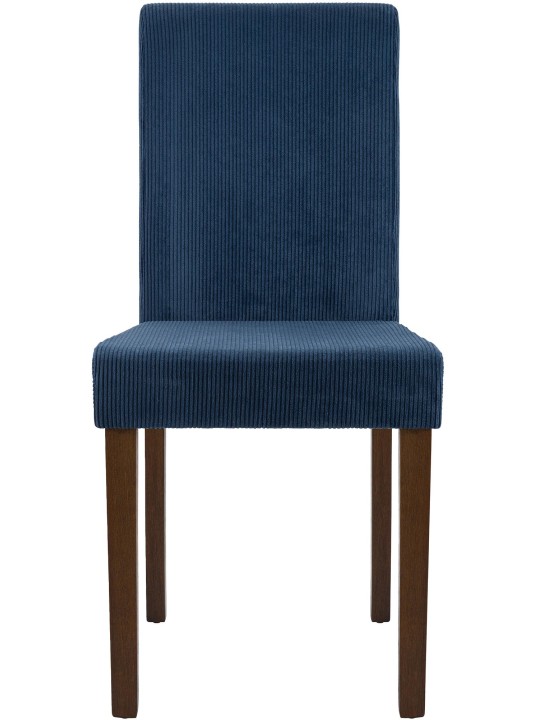 Jedálenská stolička Ina Cord starožitná tmavá, modrá