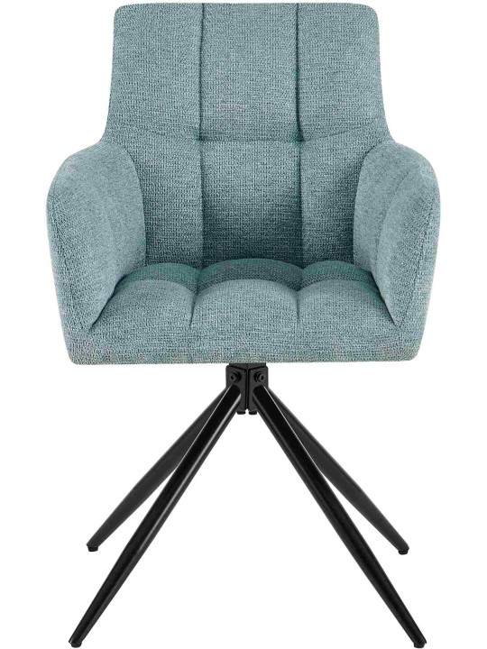 Súprava 2 jedálenských stoličiek Jonah látka, tyrkysová