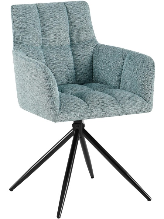 Súprava 2 jedálenských stoličiek Jonah látka, tyrkysová