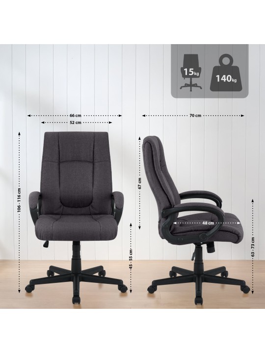 Kancelárske kreslo XL látka Sparta, čierna