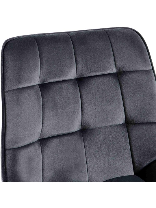 Stolička Colby Velvet, tmavosivá