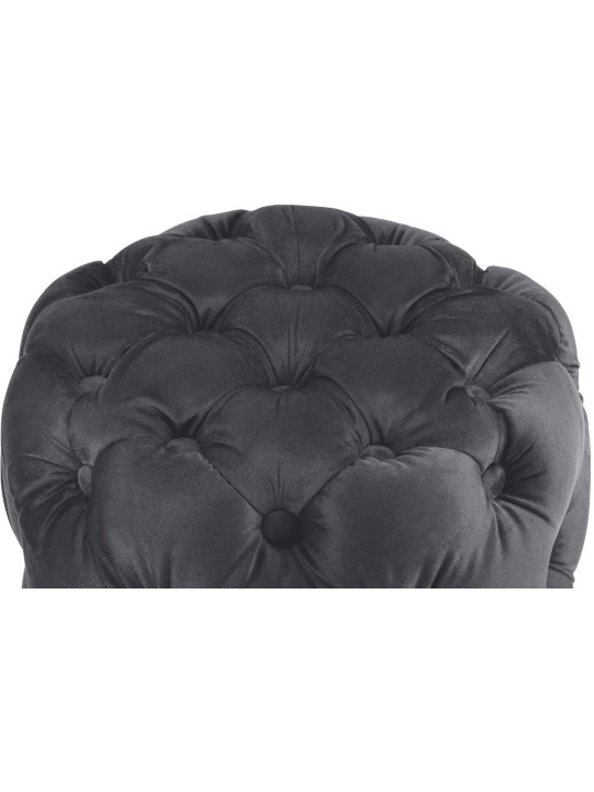 Stolička Drancy Velvet M, tmavosivá