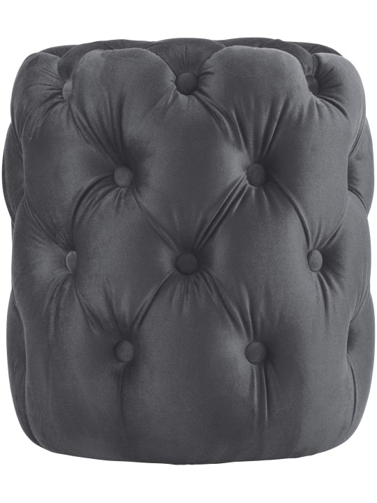 Stolička Drancy Velvet M, tmavosivá