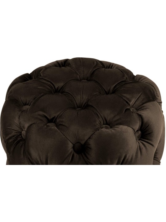 Stolička Drancy Velvet M, tmavohnedá