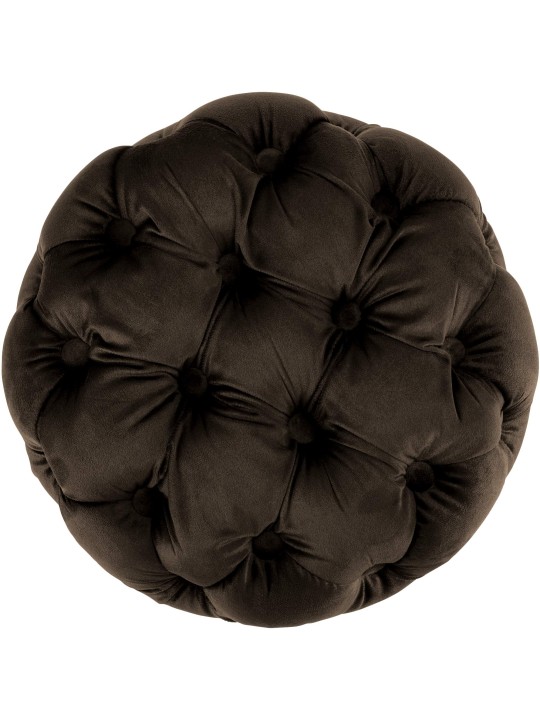 Stolička Drancy Velvet M, tmavohnedá