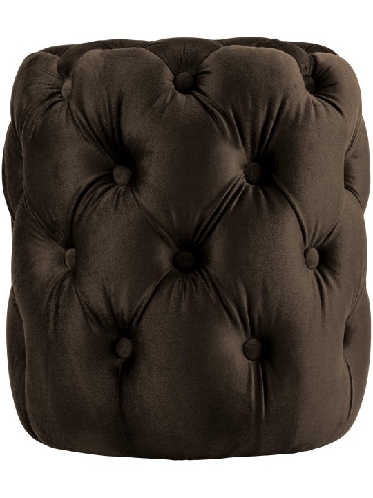 Stolička Drancy Velvet M, tmavohnedá