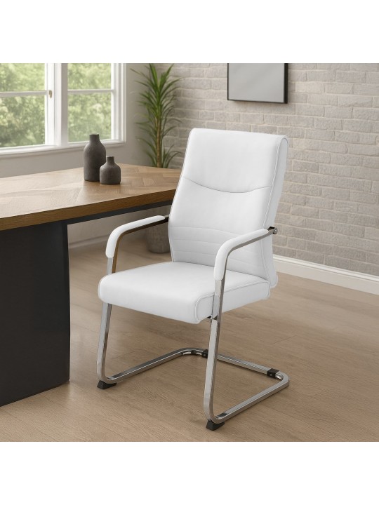 Sada 2 návštevníckych stoličiek Hobart, biela