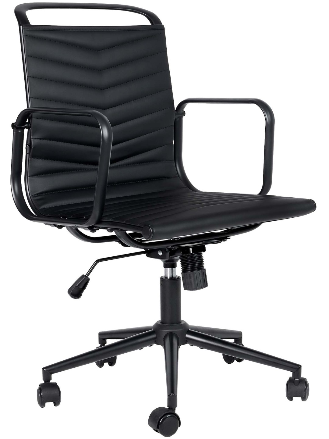 Kancelárske kreslo Bakers z umelej kože, čierna