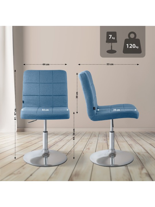 Stolička Ricky látka, modrá