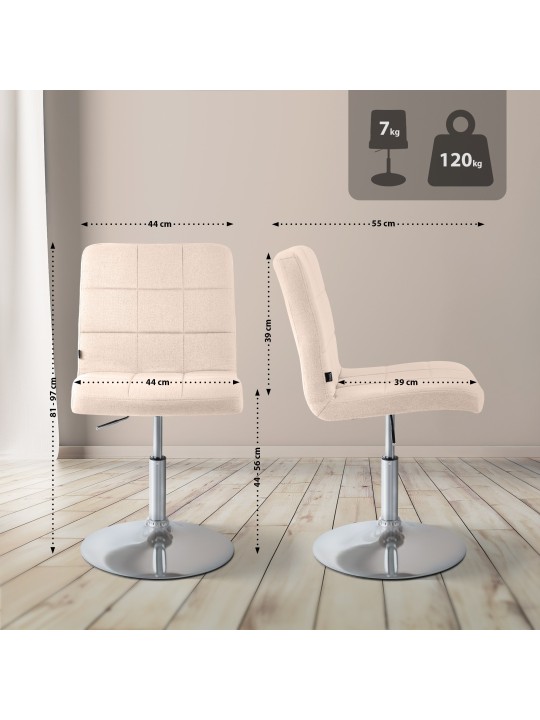 Stolička Ricky látka, krémová