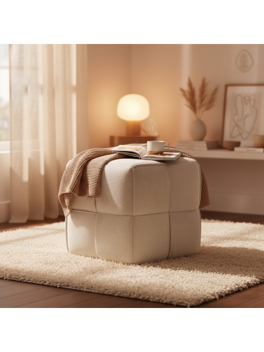 Stolička Forinta Cord, krémová