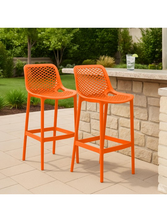 Sada 2 barových stoličiek Air, oranžová