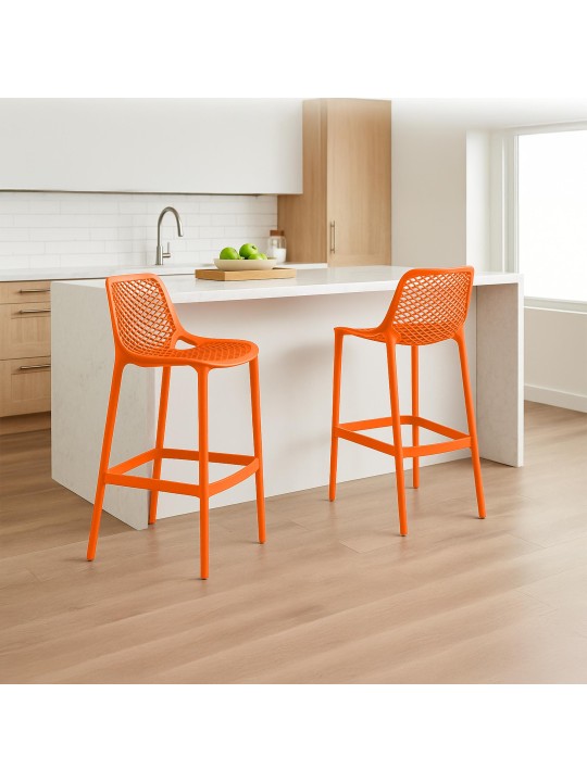 Sada 2 barových stoličiek Air, oranžová