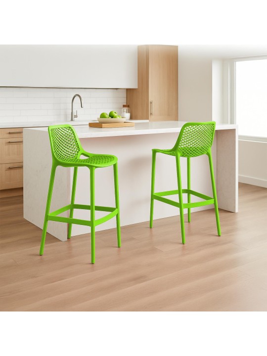 Sada 2 barových stoličiek Air, zelená