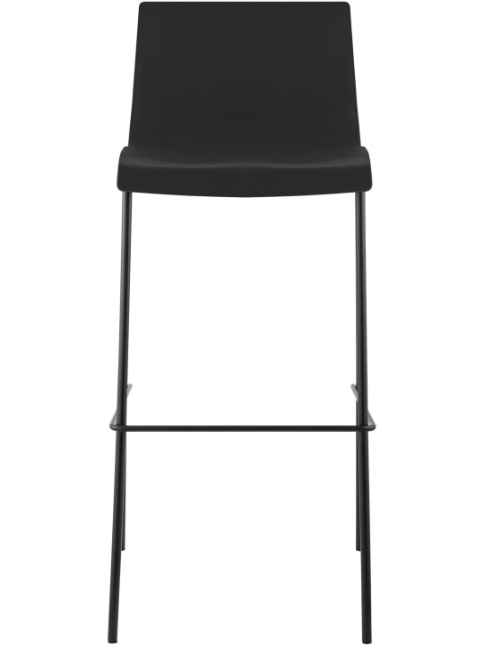 Sada 2 barových stoličiek Hoover plastový 4-nohý rám, čierna