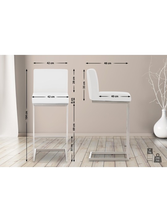 Barová stolička Paros, biela