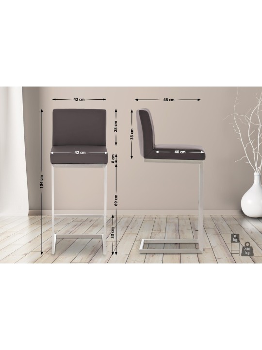 Barová stolička Paros, hnedá