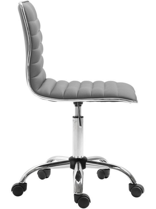 Pracovná stolička Alamosa z umelej kože, sivá