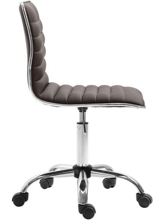 Pracovná stolička Alamosa z umelej kože, hnedá