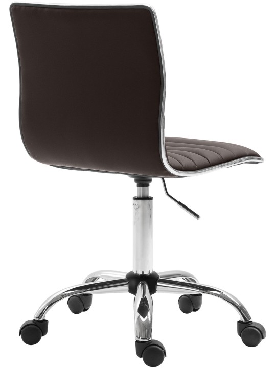 Pracovná stolička Alamosa z umelej kože, hnedá