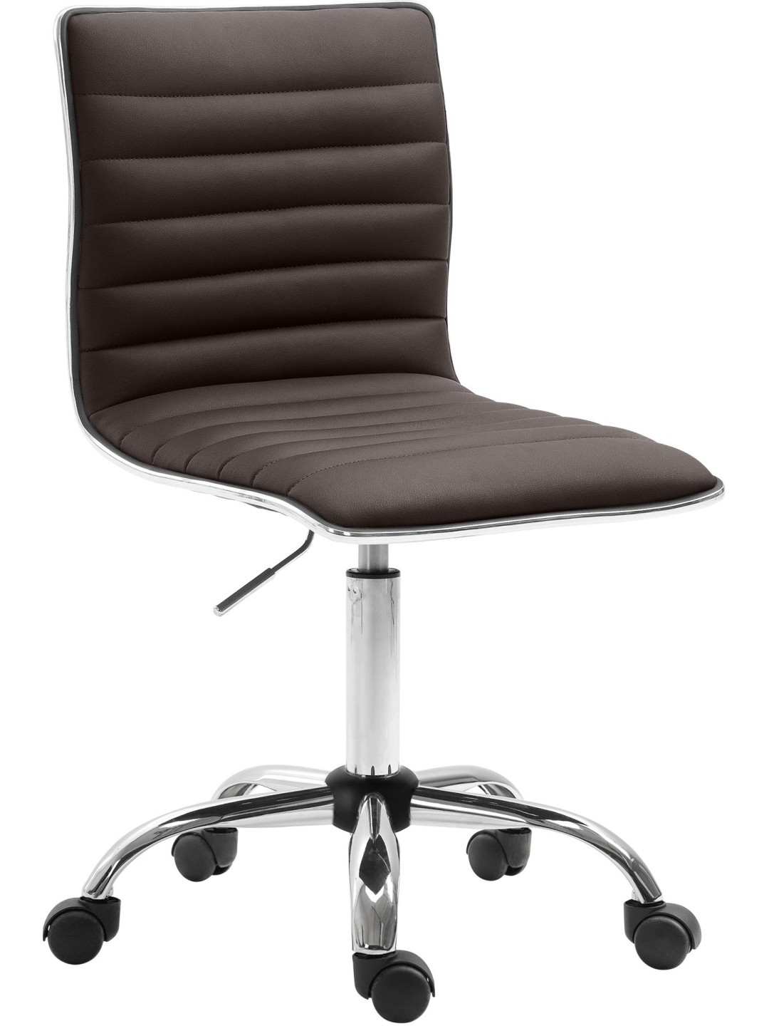 Pracovná stolička Alamosa z umelej kože, hnedá