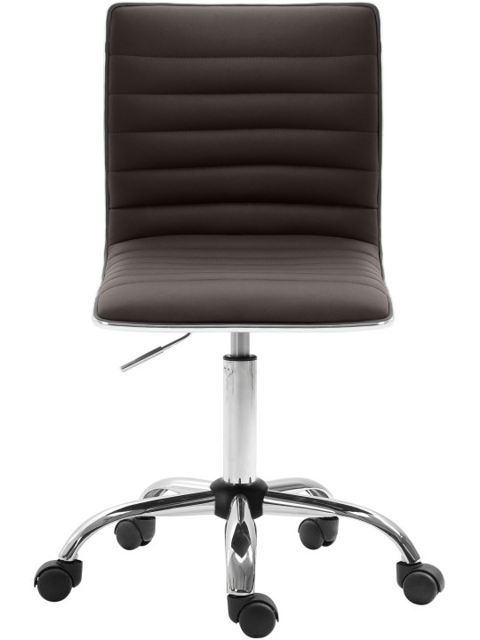 Pracovná stolička Alamosa z umelej kože, hnedá