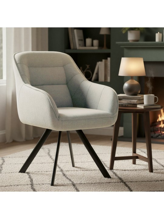 Stolička Pettuli látka, krémová