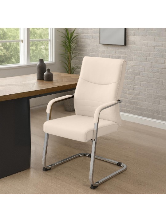 Stolička pre návštevy Hobart, krémová