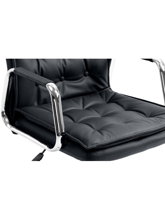 Kancelárske kreslo Sotira pravá koža, čierna