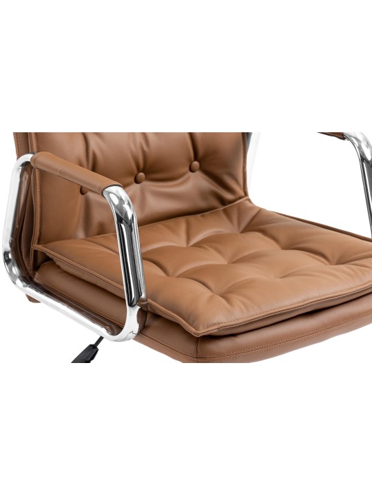 Kancelárske kreslo Sotira pravá koža, svetlohnedá Kancelárske kreslo Sotira pravá koža, svetlohnedá