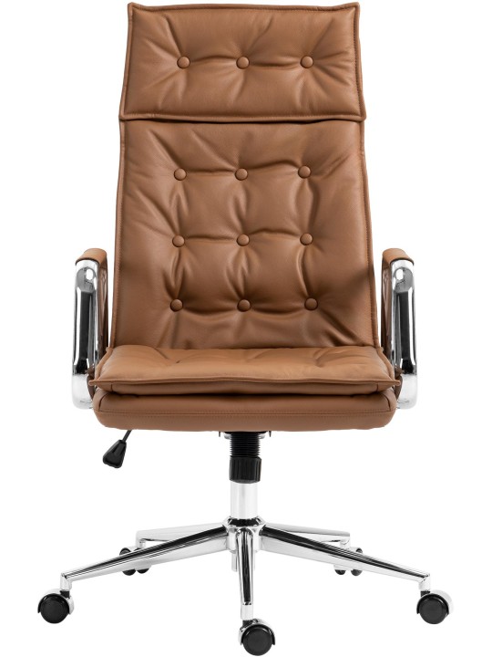 Kancelárske kreslo Sotira pravá koža, svetlohnedá Kancelárske kreslo Sotira pravá koža, svetlohnedá