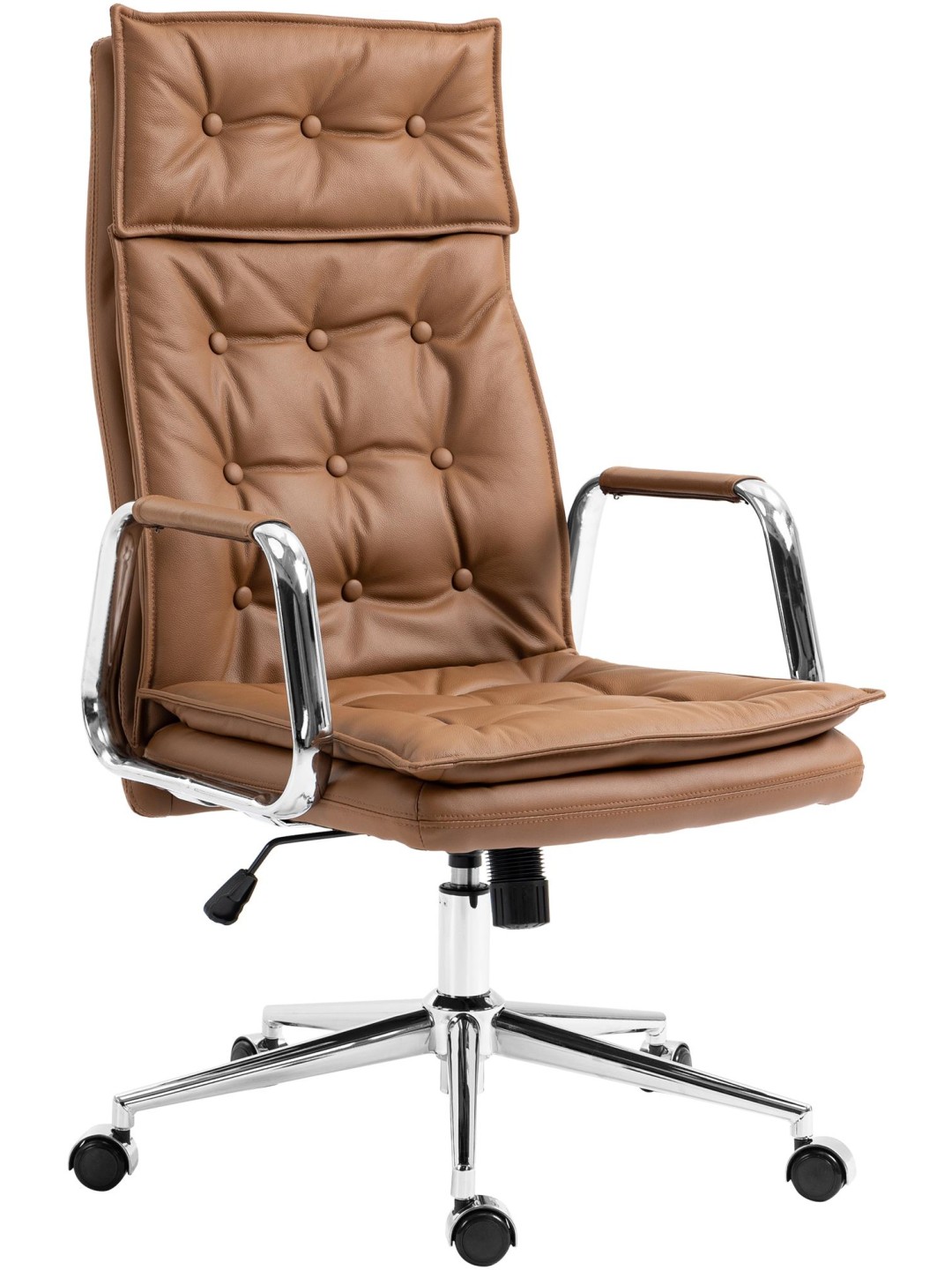 Kancelárske kreslo Sotira pravá koža, svetlohnedá