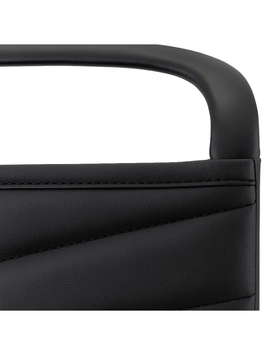 Kreslo pre návštevy Tomkin z umelej kože, čierna