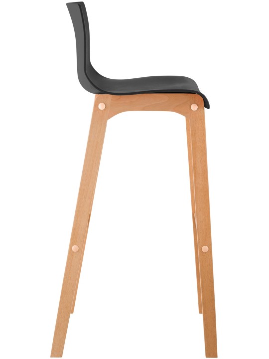 Sada 2 barových stoličiek Hoover Natura, čierna