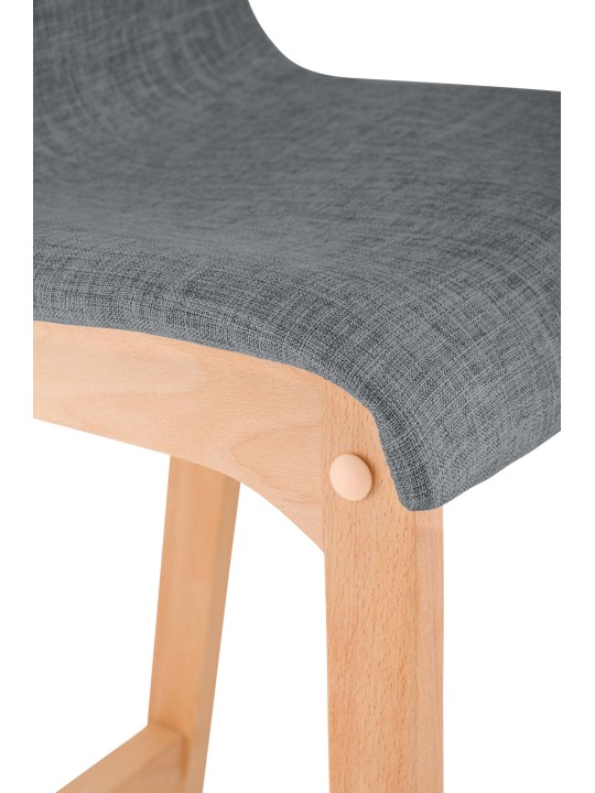 Sada 2 barových stoličiek Hoover látka Natura, svetlosivá