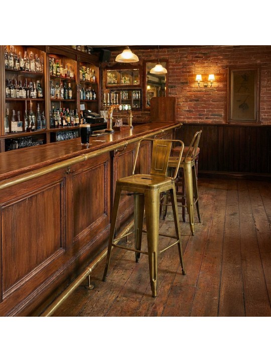 Barová stolička Mason, zlatá