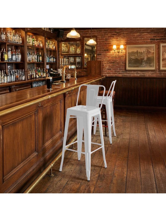 Barová stolička Mason, biela