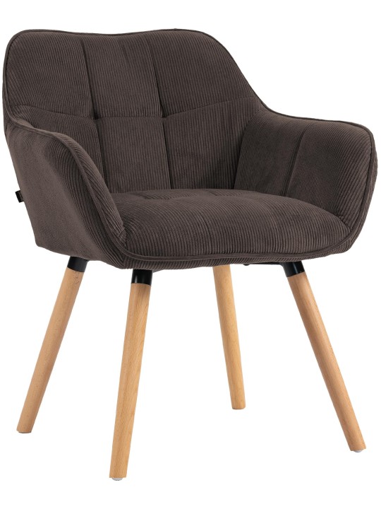 Stolička do jedálne Vienna Cord natura, hnedá