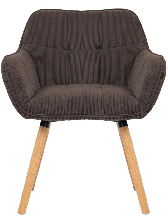 Stolička do jedálne Vienna Cord natura, hnedá