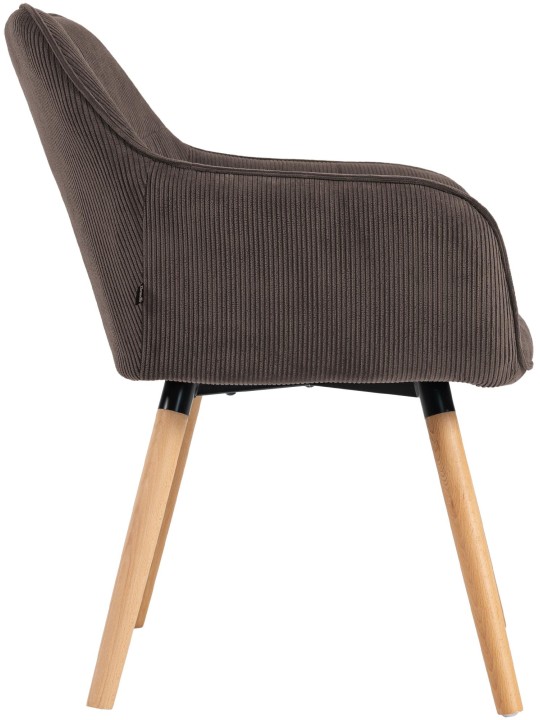 Stolička do jedálne Vienna Cord natura, hnedá