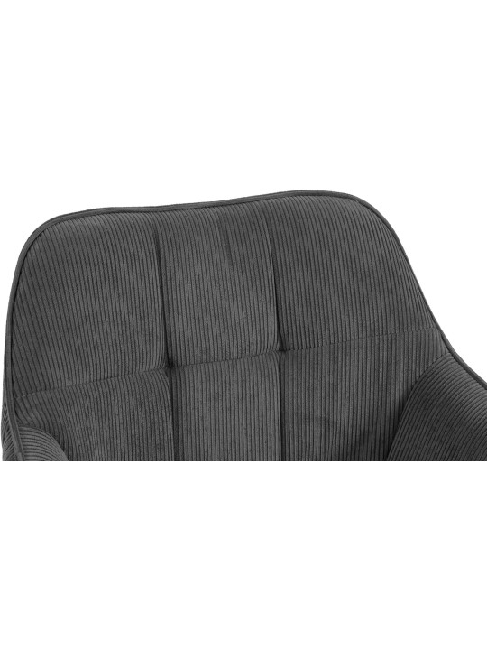 Stolička do jedálne Vienna Cord natura, tmavosivá