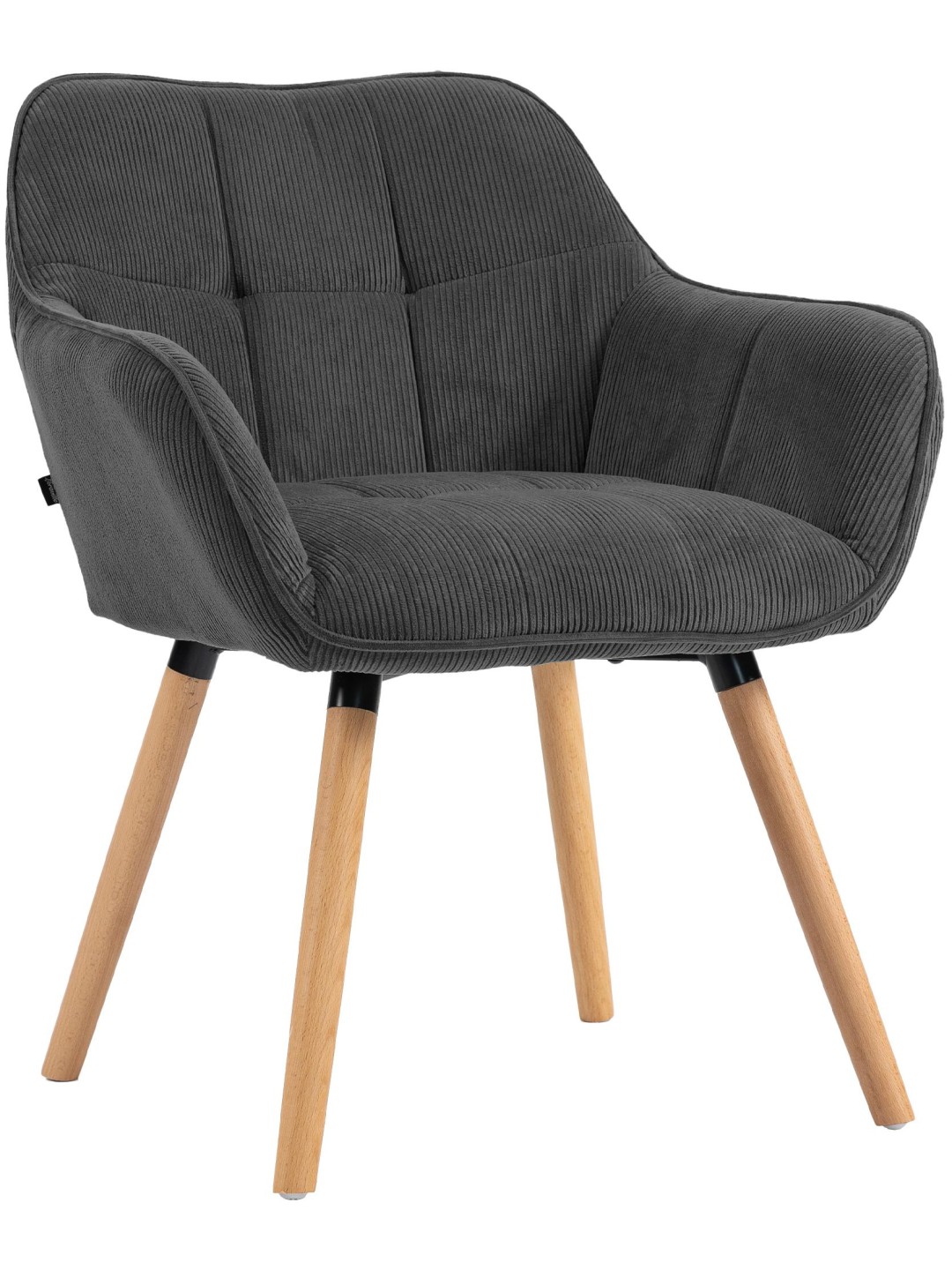 Stolička do jedálne Vienna Cord natura, tmavosivá