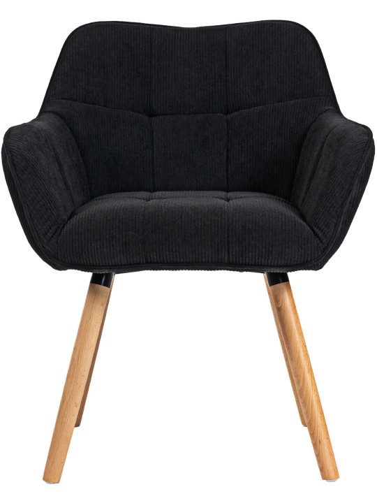 Stolička do jedálne Vienna Cord natura, čierna