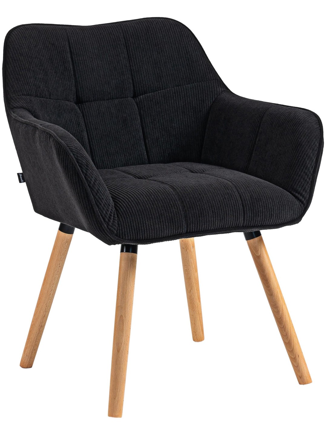 Stolička do jedálne Vienna Cord natura, čierna