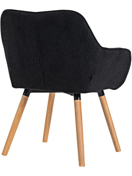 Stolička do jedálne Vienna Cord natura, čierna