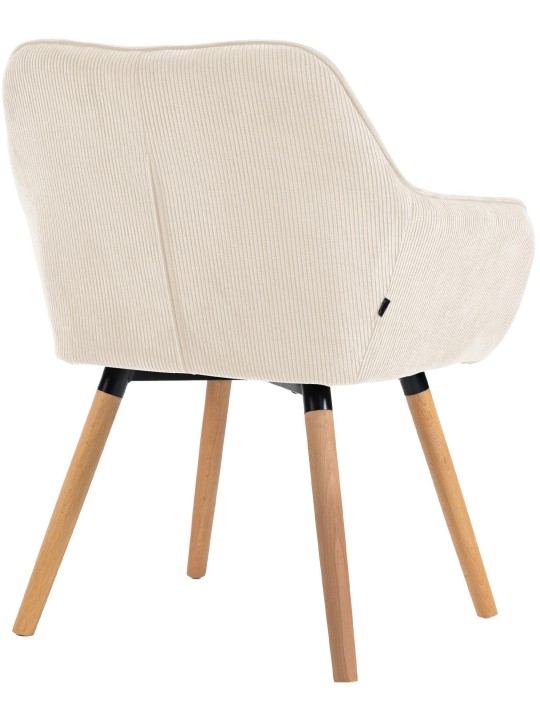 Stolička do jedálne Vienna Cord natura, krémová